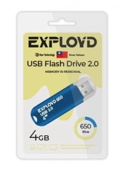 Флеш-накопитель EXPLOYD EX-4GB-650-Blue USB флэш-накопитель