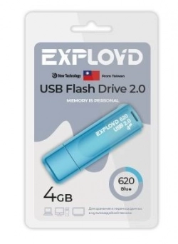 Флеш-накопитель EXPLOYD EX-4GB-620-Blue USB флэш-накопитель