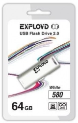 Флеш-накопитель EXPLOYD 64GB-580-белый USB флэш-накопитель