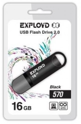 Флеш-накопитель EXPLOYD 16GB-570-черный USB флэш-накопитель