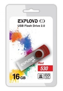 Флеш-накопитель EXPLOYD 16GB 530 красный USB флэш-накопитель
