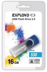 Флеш-накопитель EXPLOYD 16GB 530 синий USB флэш-накопитель
