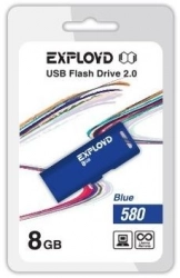 Флеш-накопитель EXPLOYD 8GB-580-синий USB флэш-накопитель