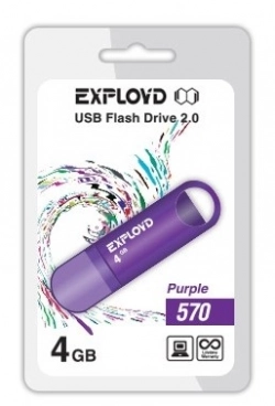 Флеш-накопитель EXPLOYD 4GB-570 пурпурный USB флэш-накопитель