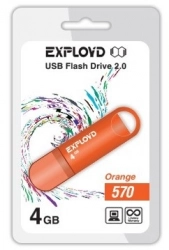 Флеш-накопитель EXPLOYD 4GB-570-оранжевый USB флэш-накопитель