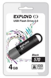 Флеш-накопитель EXPLOYD 4GB-570 черный USB флэш-накопитель