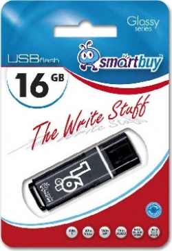 Флеш-накопитель SMARTBUY (SB16GBGS-K) 16GB GLOSSY SERIES BLACK