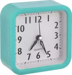Часы настольные PERFEO (PF_C3166) Quartz "PF-TC-019", квадратные 10*10 см, зелёные