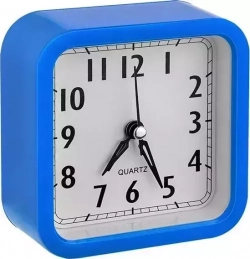 Часы настольные PERFEO (PF_C3167) Quartz "PF-TC-019", квадратные 10*10 см, синие