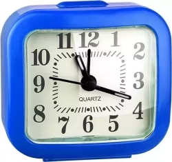 Часы настольные PERFEO (PF_C3099) Quartz "PF-TC-004", прямоугольные 8*7,5 см, синие