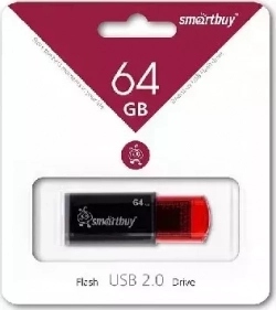 Флеш-накопитель SMARTBUY (SB64GBCL-K) 64GB CLICK black/red