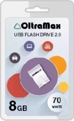 Флеш-накопитель OLTRAMAX OM-8GB-70-белый USB флэш-накопитель