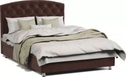 Кровать Шарм-Дизайн односпальная с подъемным механизмом Премиум 90 велюр Дрим шоколад