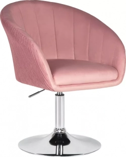 Кресло Dobrin дизайнерское EDISON LM-8600 розовый велюр (1922-16)