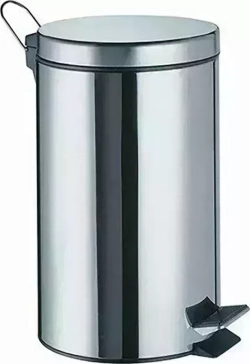 Ведро Wasserkraft для мусора с педалью 12 л, хром (K-612)