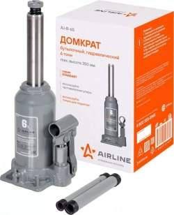 Домкрат AIRLINE гидравлический бутылочный 6т, 175х350мм AJ-B-06S