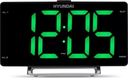 Радиобудильник Hyundai H-RCL246 черный LCD подсв:зеленая часы:цифровые FM