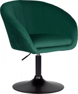 Кресло Dobrin дизайнерское EDISON BLACK LM-8600_BlackBase зеленый велюр (1922-9)