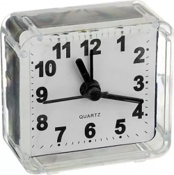 Часы настольные PERFEO (PF_C3086) Quartz "PF-TC-001", квадратные 5,5*5,5 см, белые