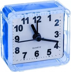 Часы настольные PERFEO (PF_C3088) Quartz "PF-TC-001", квадратные 5,5*5,5 см, синие