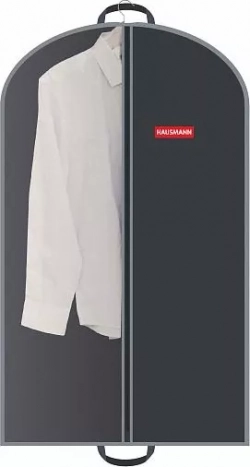 Чехол HAUSMANN HM-701002AG со стенкой из ПВХ и ручками 60*100см, черный для одежды и