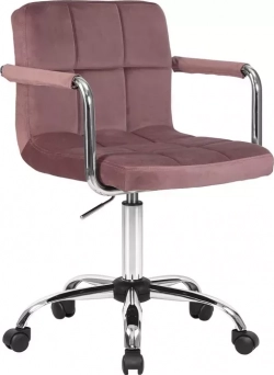 Кресло офисное Dobrin для персонала TERRY LM-9400 пудрово-розовый велюр (MJ9-32)