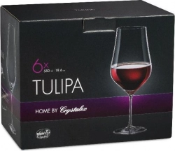 Набор бокалов CRYSTALEX CR550101T для вина TULIPA 6шт 550мл