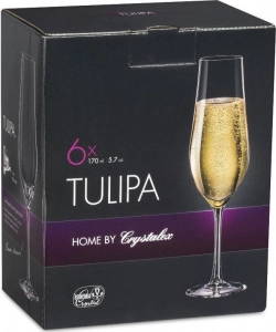 Набор бокалов CRYSTALEX CR170104T для шампанского TULIPA 6шт 170мл