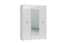Шкаф НК Мебель Gloss 3-дверный белый глянец / белый бриллиант
