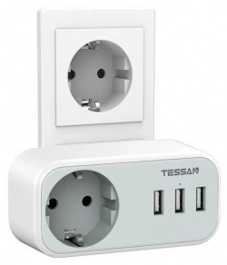 Сетевой фильтр TESSAN TS-329 серый