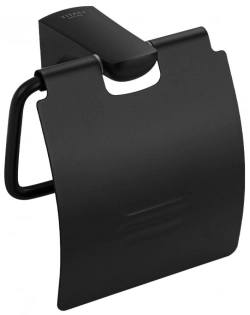 Держатель туалетной бумаги TITAN 76003 с экраном, чёрного цвета
