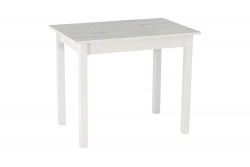 Стол обеденный Боровичи-Мебель белый / сосна белая