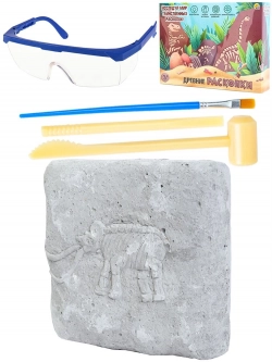 Набор инструментов РЫЖИЙ КОТ археолога "Мамонт" (камень,4 инструмента, ,очки,маска, в коробке) И-5864 166799 Игрушка в