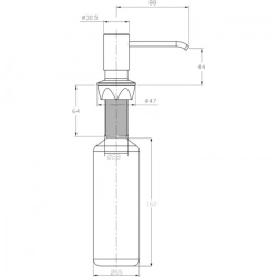 Дозатор Sapho для моющих средств X-Round хром (SP023)