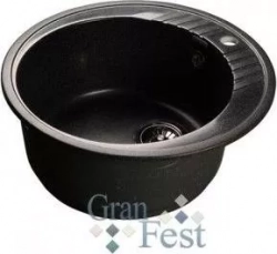 Мойка кухонная GranFest Rondo GF-R520 чёрный (308)
