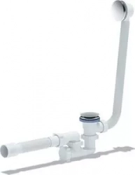 Слив-перелив для ванны АНИ пласт регулируемый Клик-клак, с гибкой трубой (грибок) (EC255G)