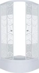 Душевой уголок TRITON Стандарт В 90х90 профиль белый, стекла Аква узоры (Щ0000025442)