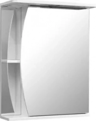 Зеркальный шкаф Stella Polar Лана 55 с подсветкой, правый, белый (SP-00000044)