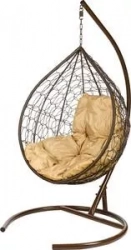 Подвесное кресло BiGarden Tropica brown бежевая подушка