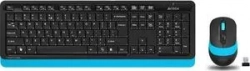 Комплект A4TECH и мышь Fstyler FG1010 клав-черный/синий мышь-черный/синий USB беспроводная Multimedia