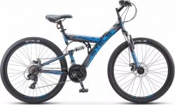 Велосипед STELS Focus MD 26 21-SP V010 Чёрный/синий (рама 18)